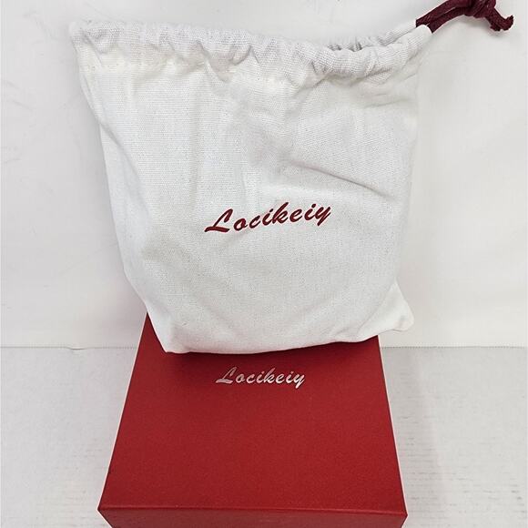 New Locikeiy Brown Men's Braided Belt Casual Silver Buckle Gift Box NWT Size 44 - Picture 5 of 11